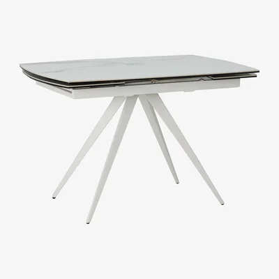 Barker and Stonehouse Livorno Extending Dining Table, White Ceramic | Barker & Stonehouse