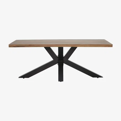 Barker and Stonehouse Castilla Star Base Large Dining Table, 776 Leather | Barker & Stonehouse