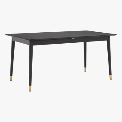 Barker and Stonehouse Cannelle Extending Dining Table, Black Ash with Black and Gold Leg