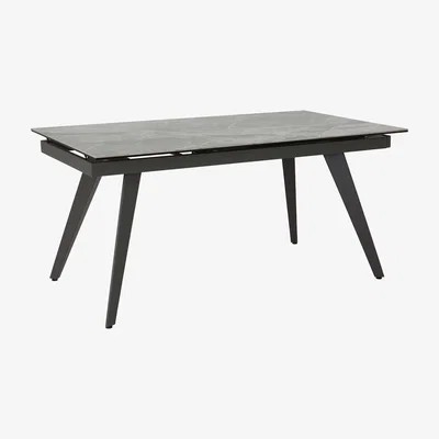 Barker and Stonehouse Venezia Extending Dining Table, Dark Grey Ceramic | Barker & Stonehouse