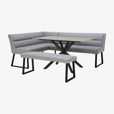 Barker and Stonehouse Ryker Right Hand Facing Corner Dining Set Table, 776 Stone | Barker & Stonehouse