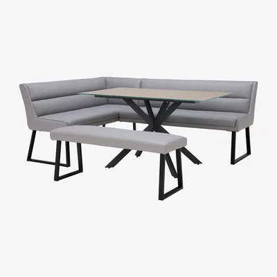 Barker and Stonehouse Ryker Right Hand Facing Corner Dining Set Table, 776 Stone | Barker & Stonehouse