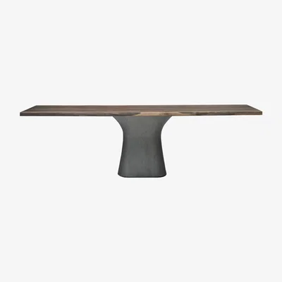 Barker and Stonehouse Bontempi Podium Dining Table Concrete | Barker & Stonehouse