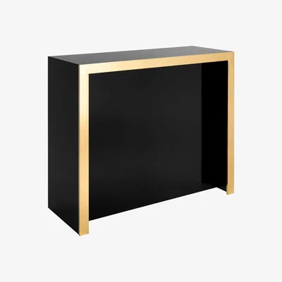 Barker and Stonehouse Eichholtz Grimaldi Bar Gold Finish Table, Black | Barker & Stonehouse