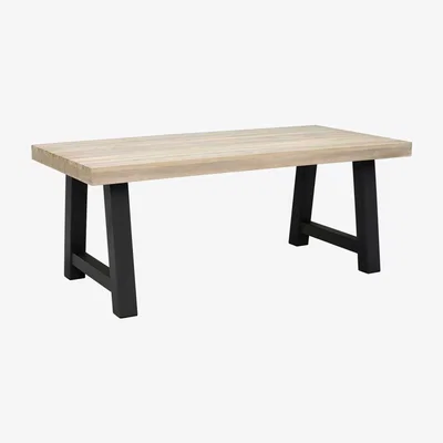 Barker and Stonehouse Beach Garden Dining Table, Neutral Wood | Barker & Stonehouse