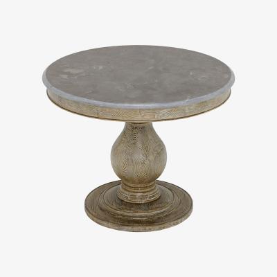 Barker and Stonehouse Woolton Round Dining Table, Blue Stone and Earl Grey