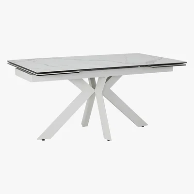 Barker and Stonehouse Salerno Extending Dining Table, Matte Staturio and White