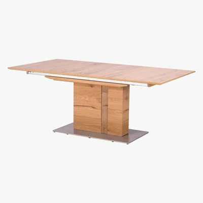 Barker and Stonehouse Pagoda Extending Dining Table, Santana Oak