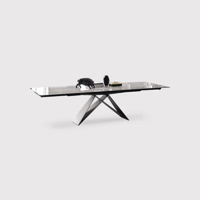 Barker and Stonehouse Cattelan Italia Premier Keramik Drive Extending Table 160-236cm, Grey | Barker & Stonehouse