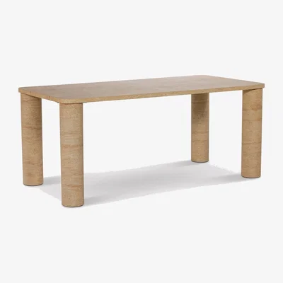 Barker and Stonehouse Piedra Dining Table 180cm X 90cmX 76cm, Neutral Stone effect | Barker & Stonehouse
