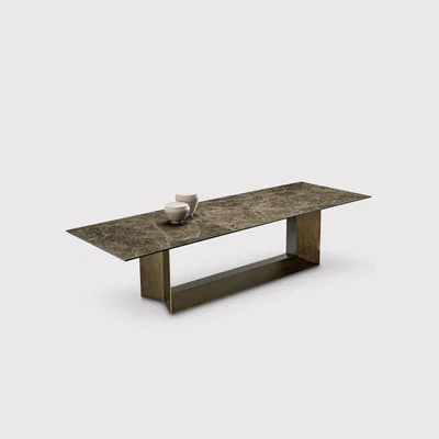 Barker and Stonehouse Tonelli T5 Ceramic Dining Table, Brown | Barker & Stonehouse
