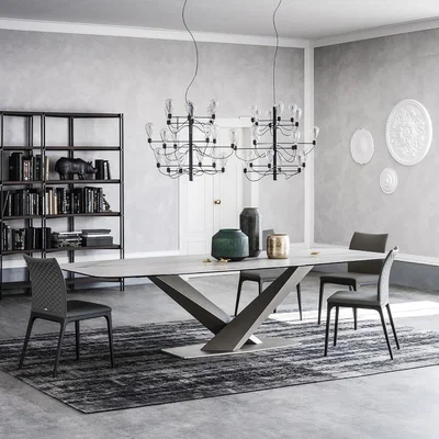 Barker and Stonehouse Cattelan Italia Stratos Keramik Dining Table, White Ceramic | W300cm | Cattelan Italia