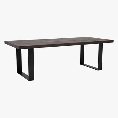 Barker and Stonehouse Alamo Dining Table with Houston Metal Legs, USA Brown
