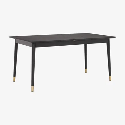 Barker and Stonehouse Cannelle Extending Dining Table, Black Ash Wood | Barker & Stonehouse