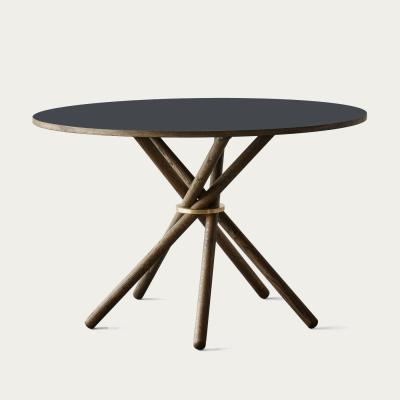 Bombinate.com Nero Linoleum/Dark Oak Hector 120 Dining Table
