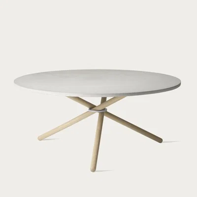 Bombinate.com Light Concrete/Light Oak Edda Coffee Table