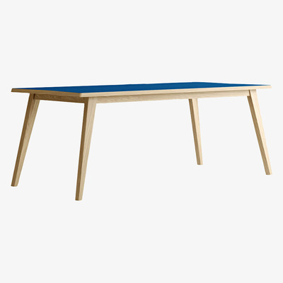 Bombinate.com Oak/Blue Arrow Dining Table