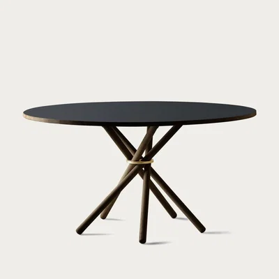 Bombinate.com Nero Linoleum/Dark Oak Hector 140 Dining Table