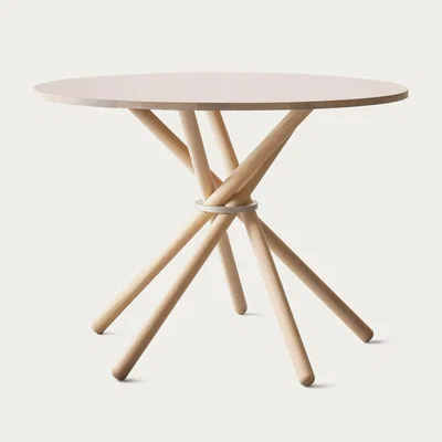 Bombinate.com Powder Linoleum/Light Oak Hector 105 Dining Table