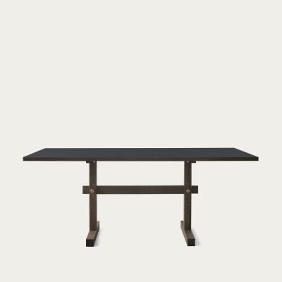 Bombinate.com Nero Linoleum/Dark Oak Gaspard 180 Dining Table