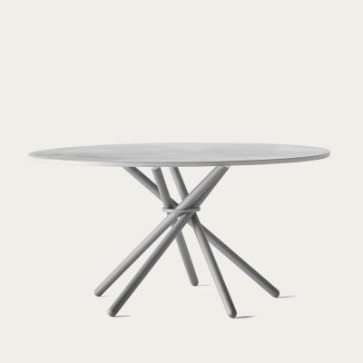 Bombinate.com Light Concrete/Light Steel Hector 140 Dining Table
