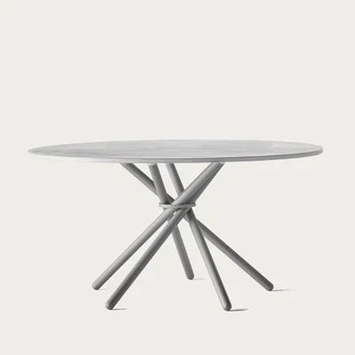 Bombinate.com Light Concrete/Light Steel Hector 140 Dining Table