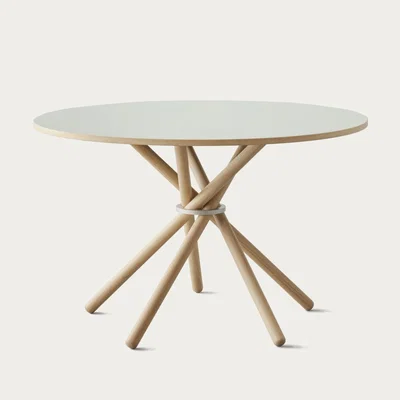 Bombinate.com Light Concrete/Light Oak Hector 120 Dining Table