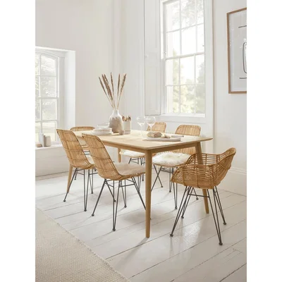Cox and Cox Chevron Oak Dining Table