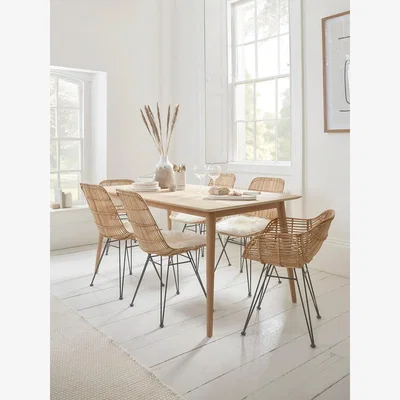 Cox and Cox Chevron Oak Dining Table
