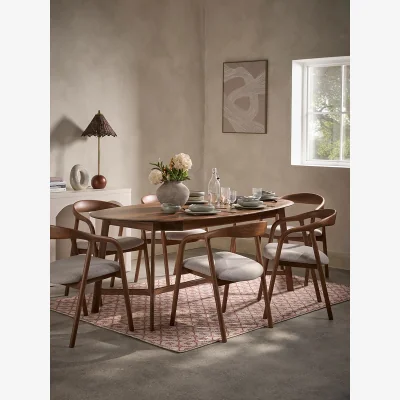 Cox and Cox Walnut Extendable Dining Table