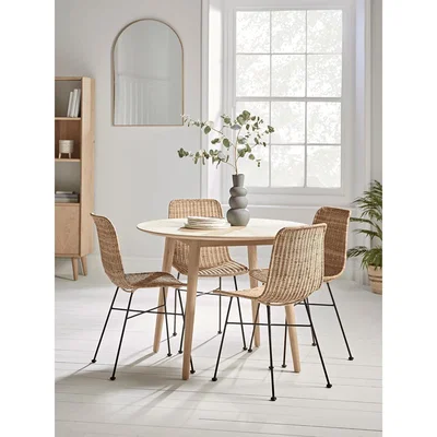 Cox and Cox Chevron Oak Dining Table - Round