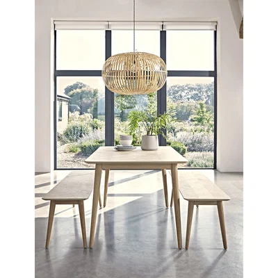 Cox and Cox Chevron Oak Dining Table