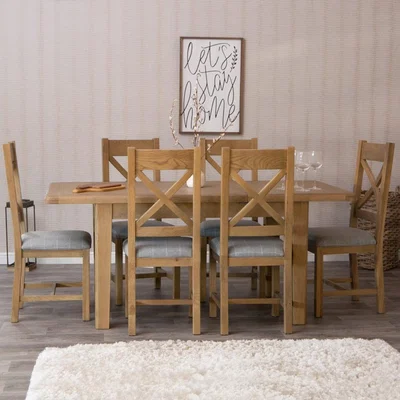 Chiltern Oak Furniture Wessex Smoked Oak 1.3m Extending Dining Table