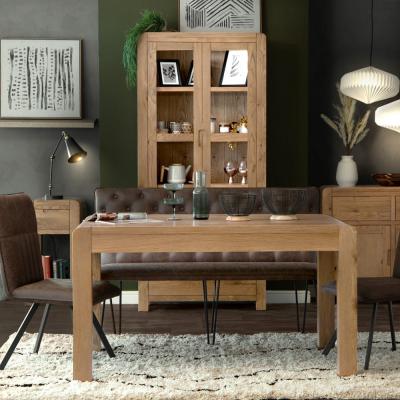 Chiltern Oak Furniture Oslo Chunky Oak 140cm Fixed Top Table