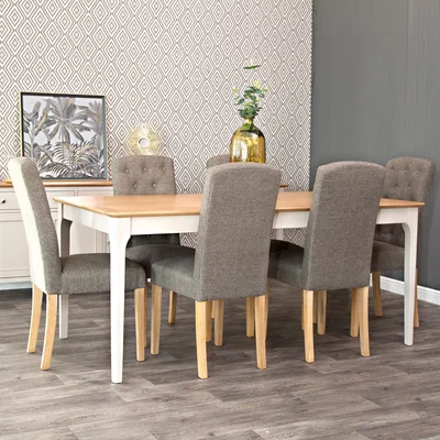 Chiltern Oak Furniture Bergen Painted Oak 1.8m Fixed Top Dining Table