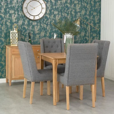 Chiltern Oak Furniture Bergen Oak Square Fixed Top Dining Table