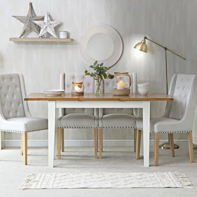 Chiltern Oak Furniture Chester White Painted Oak 1.2m Butterfly Extending Dining Table