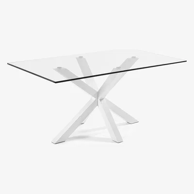 Cuckooland Arya Glass Dining Table in White