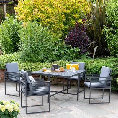Cuckooland Norfolk Leisure Sheringham Alu Rope Cube Dining Set