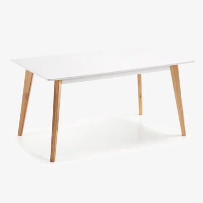 Cuckooland Meety Modern Dining Table in White & Oak