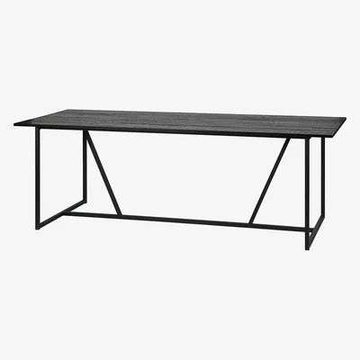 Cuckooland Silas Oak Dining Table in Black Night by Woood