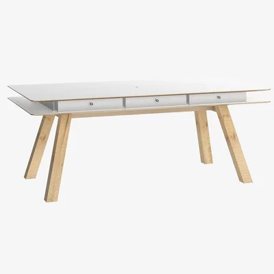 Cuckooland Vox 4 You Dining Table with Hidden Container in White - 100cm x 100cm