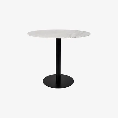 Cuckooland Zuiver Marble King Round Dining Table with Matte Black Leg