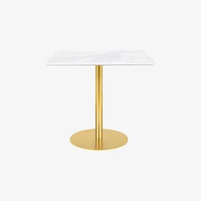 The Conran Shop Gubi 1.0 Dining Table Brass & Marble Square