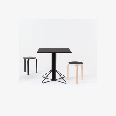 The Conran Shop Reb 011 Kaari Table in Black Lacquered Oak & Black 75cm x 75cm