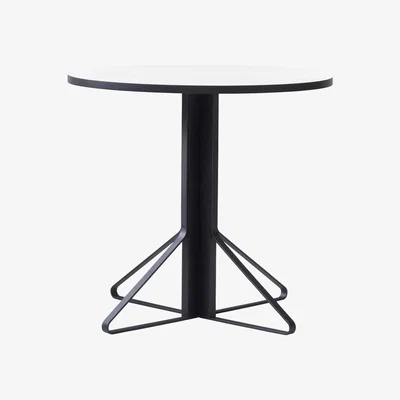 The Conran Shop Reb 003 Kaari Table in Black Lacquered Oak & White 80cm