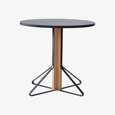 The Conran Shop Reb 003 Kaari Table In Oak & Black 80cm