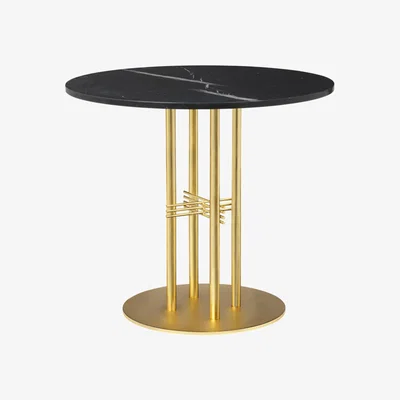 The Conran Shop TS Column Table Marble Top & Brass Base Small