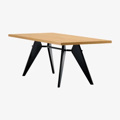 The Conran Shop EM Table in Solid Natural Oak & Black