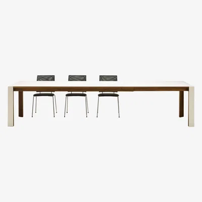 The Conran Shop GM 7720 Extending Dining Table Corian & Walnut